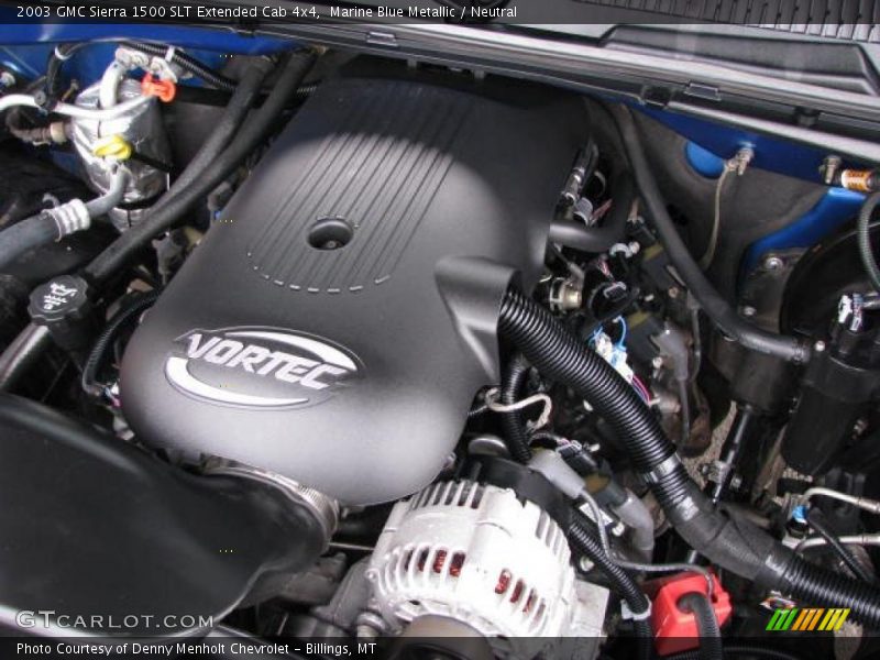 Marine Blue Metallic / Neutral 2003 GMC Sierra 1500 SLT Extended Cab 4x4