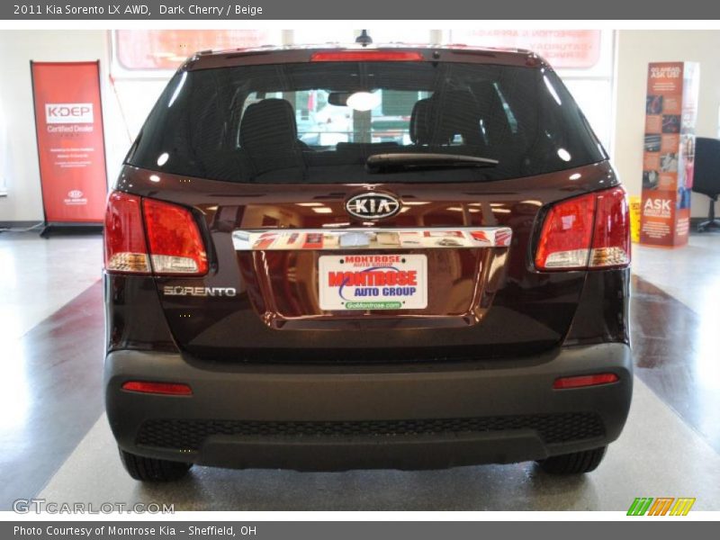 Dark Cherry / Beige 2011 Kia Sorento LX AWD