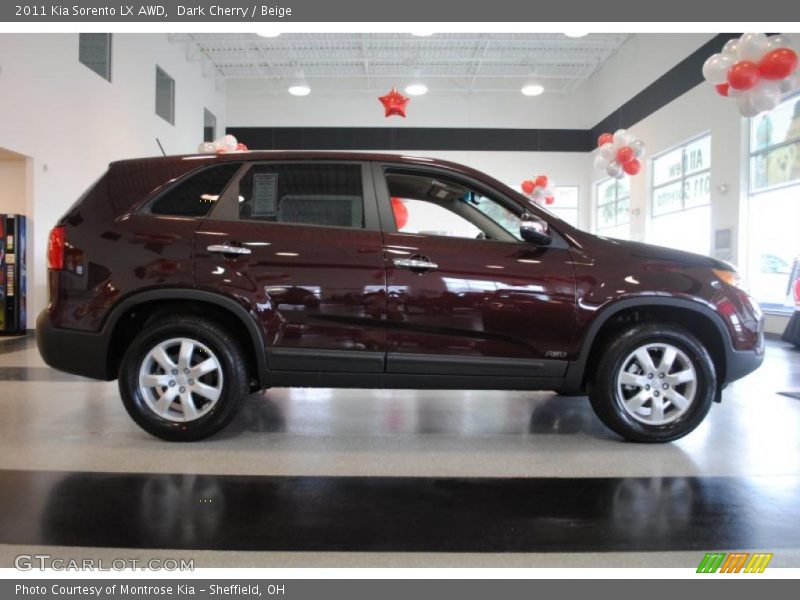 Dark Cherry / Beige 2011 Kia Sorento LX AWD
