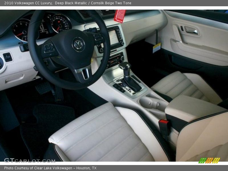 Deep Black Metallic / Cornsilk Beige Two Tone 2010 Volkswagen CC Luxury