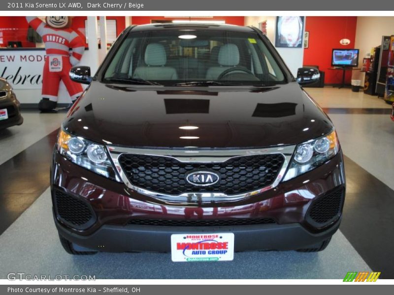Dark Cherry / Beige 2011 Kia Sorento LX AWD
