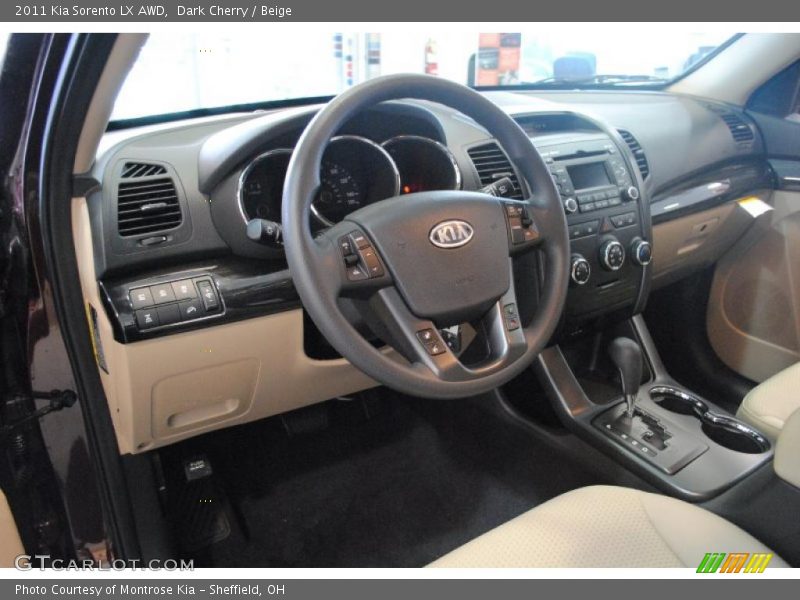 Dark Cherry / Beige 2011 Kia Sorento LX AWD