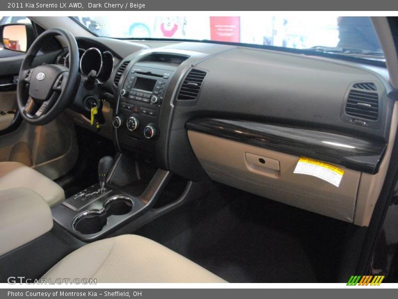 Dark Cherry / Beige 2011 Kia Sorento LX AWD