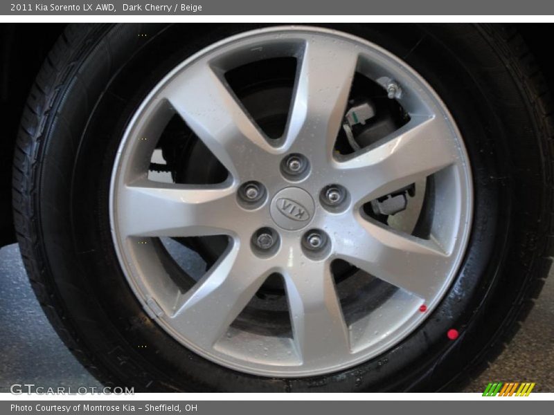 Dark Cherry / Beige 2011 Kia Sorento LX AWD