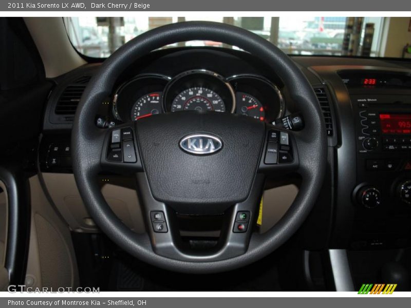 Dark Cherry / Beige 2011 Kia Sorento LX AWD