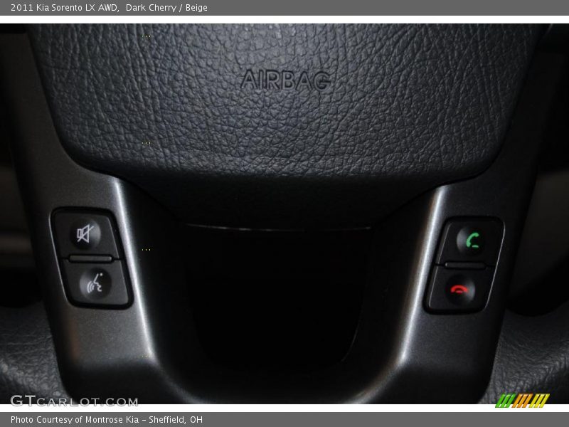 Dark Cherry / Beige 2011 Kia Sorento LX AWD