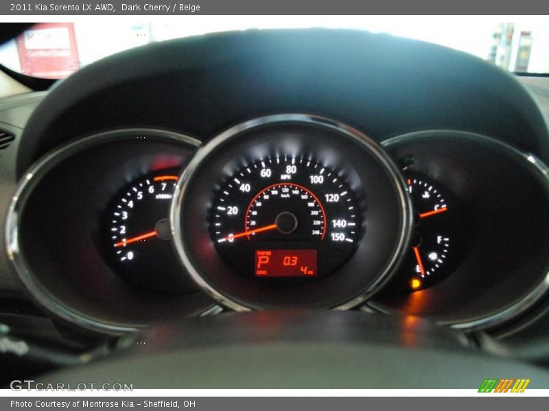 Dark Cherry / Beige 2011 Kia Sorento LX AWD