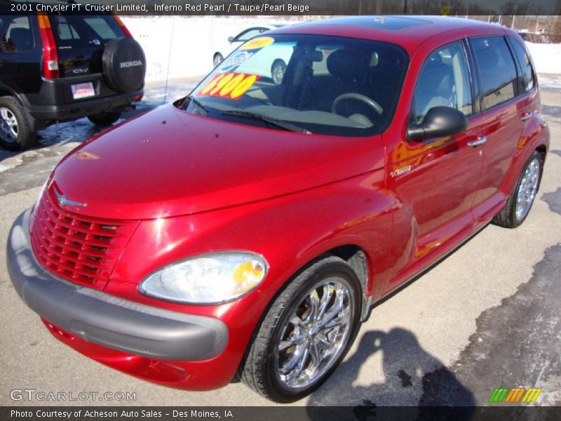 Inferno Red Pearl / Taupe/Pearl Beige 2001 Chrysler PT Cruiser Limited