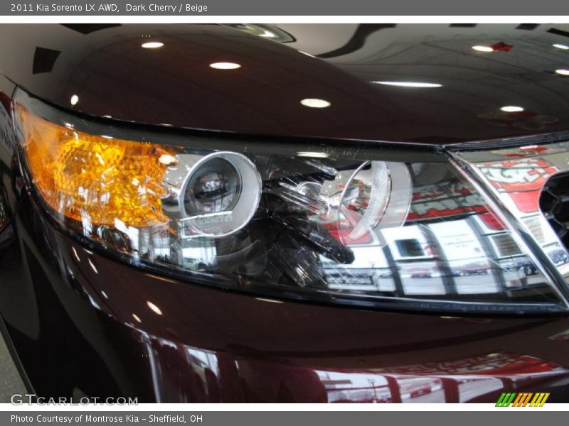 Dark Cherry / Beige 2011 Kia Sorento LX AWD