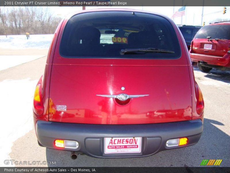 Inferno Red Pearl / Taupe/Pearl Beige 2001 Chrysler PT Cruiser Limited
