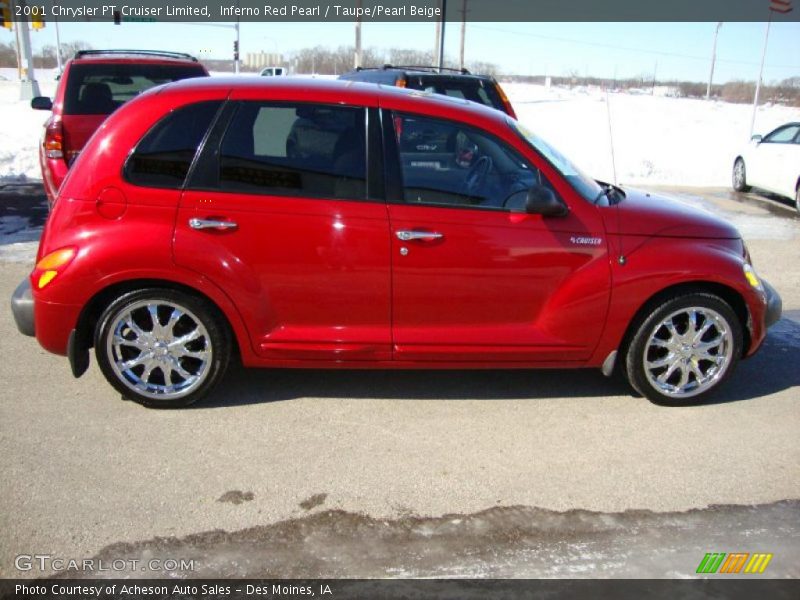 Inferno Red Pearl / Taupe/Pearl Beige 2001 Chrysler PT Cruiser Limited