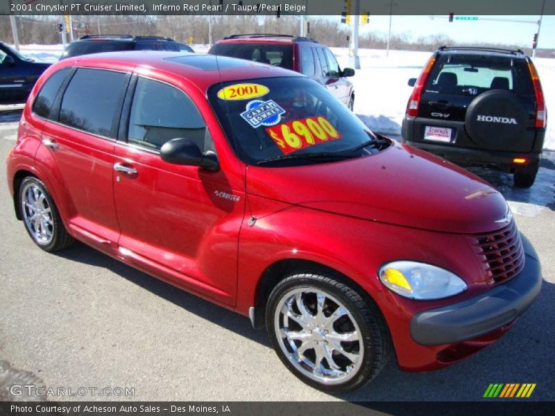 Inferno Red Pearl / Taupe/Pearl Beige 2001 Chrysler PT Cruiser Limited