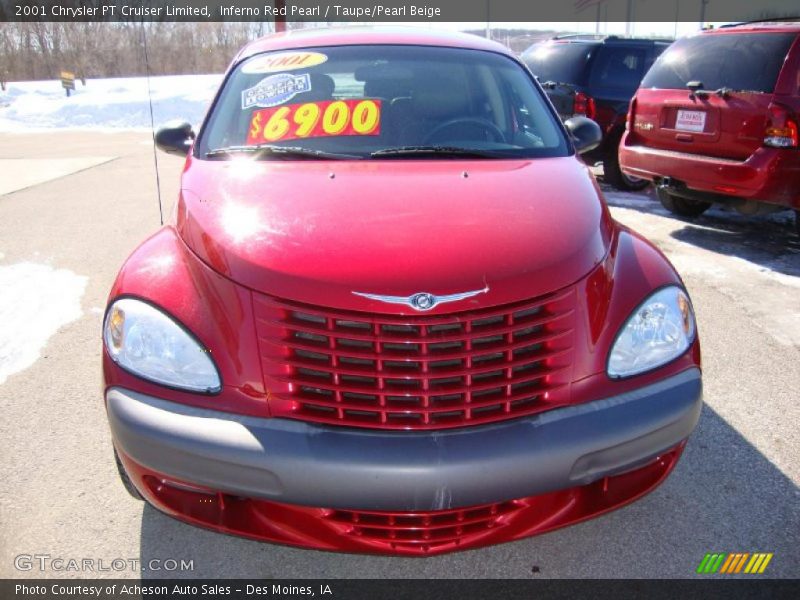 Inferno Red Pearl / Taupe/Pearl Beige 2001 Chrysler PT Cruiser Limited