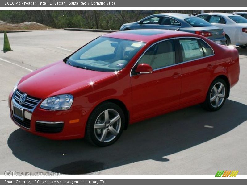 Salsa Red / Cornsilk Beige 2010 Volkswagen Jetta TDI Sedan