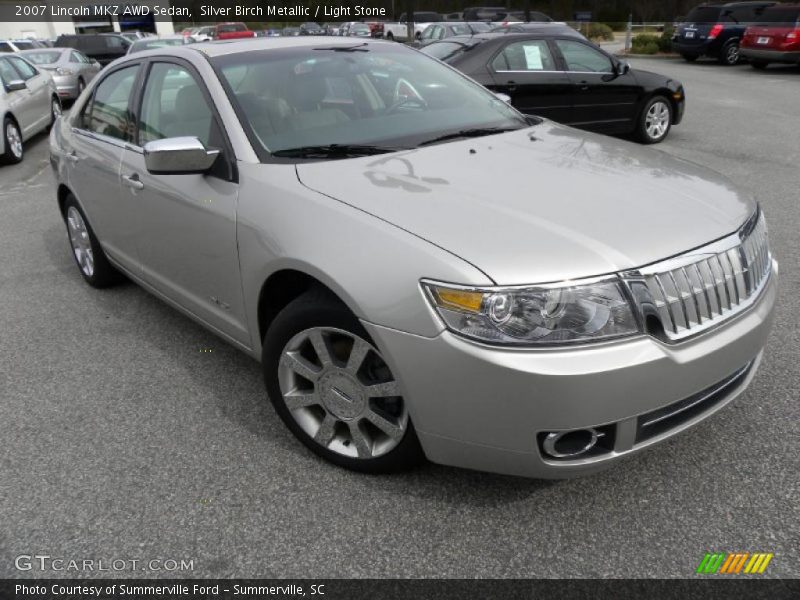 Silver Birch Metallic / Light Stone 2007 Lincoln MKZ AWD Sedan