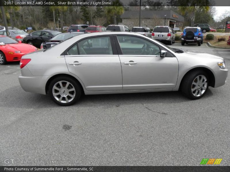 Silver Birch Metallic / Light Stone 2007 Lincoln MKZ AWD Sedan