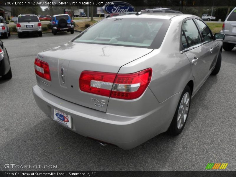 Silver Birch Metallic / Light Stone 2007 Lincoln MKZ AWD Sedan