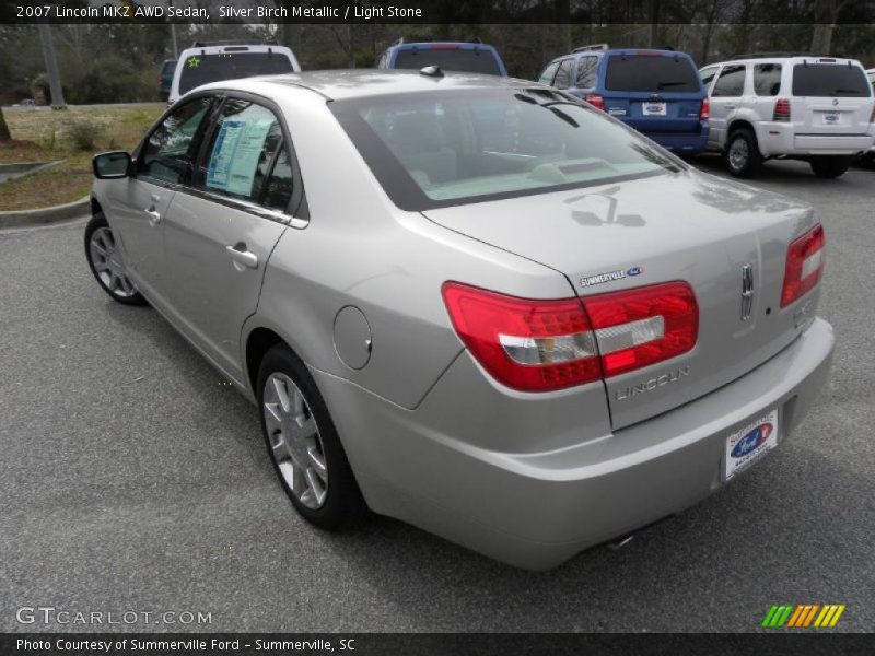 Silver Birch Metallic / Light Stone 2007 Lincoln MKZ AWD Sedan