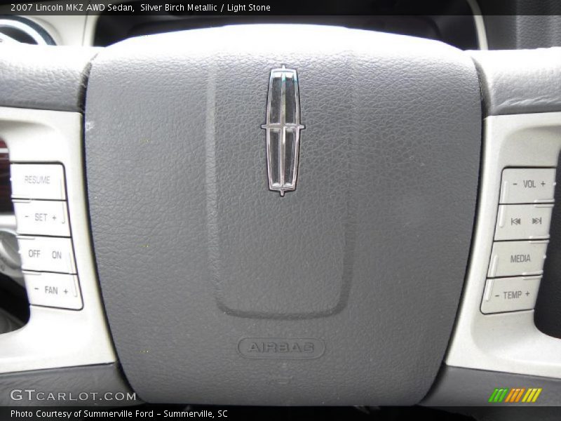Silver Birch Metallic / Light Stone 2007 Lincoln MKZ AWD Sedan