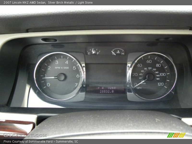 Silver Birch Metallic / Light Stone 2007 Lincoln MKZ AWD Sedan