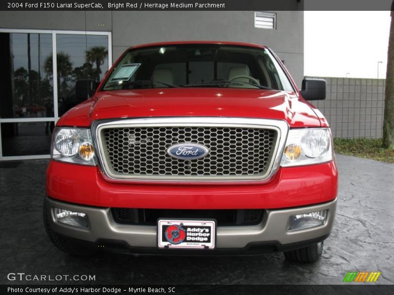 Bright Red / Heritage Medium Parchment 2004 Ford F150 Lariat SuperCab