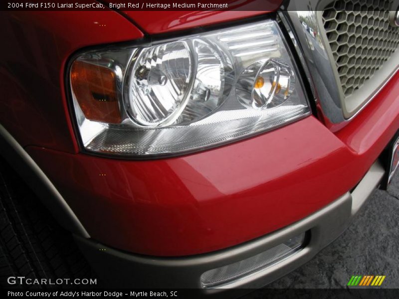 Bright Red / Heritage Medium Parchment 2004 Ford F150 Lariat SuperCab