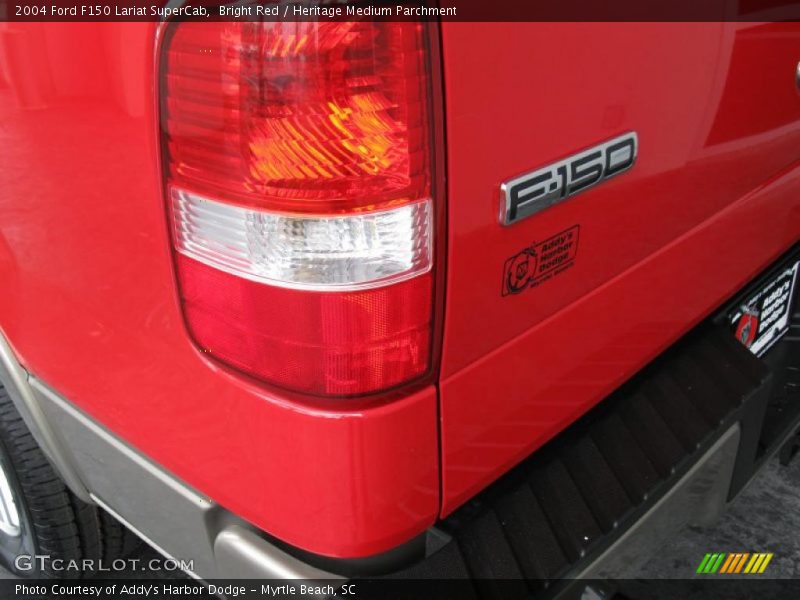 Bright Red / Heritage Medium Parchment 2004 Ford F150 Lariat SuperCab