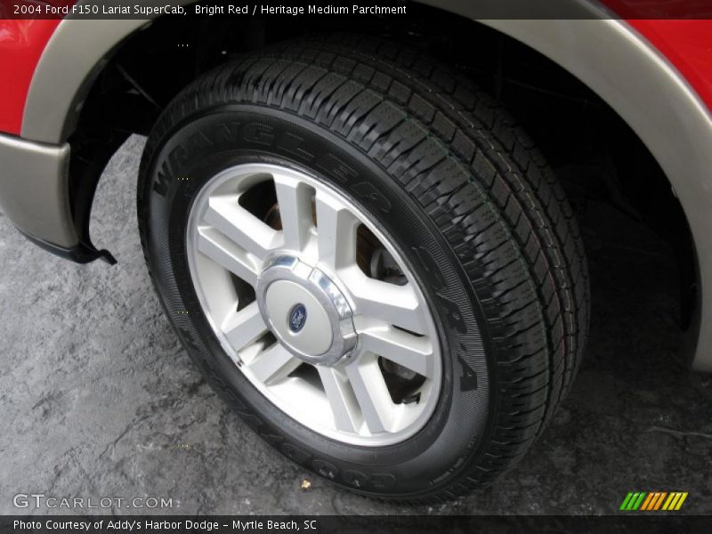 Bright Red / Heritage Medium Parchment 2004 Ford F150 Lariat SuperCab