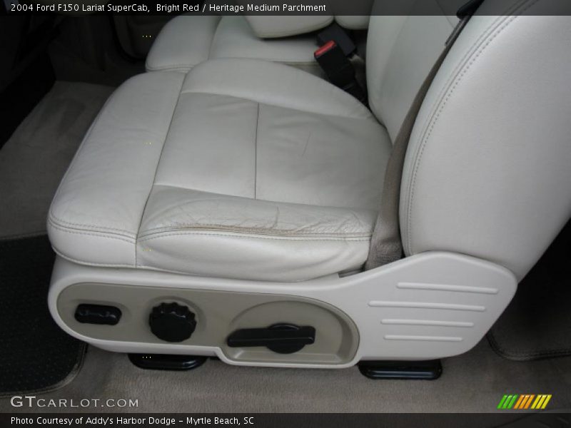 Bright Red / Heritage Medium Parchment 2004 Ford F150 Lariat SuperCab