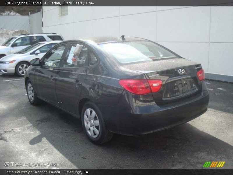 Black Pearl / Gray 2009 Hyundai Elantra GLS Sedan