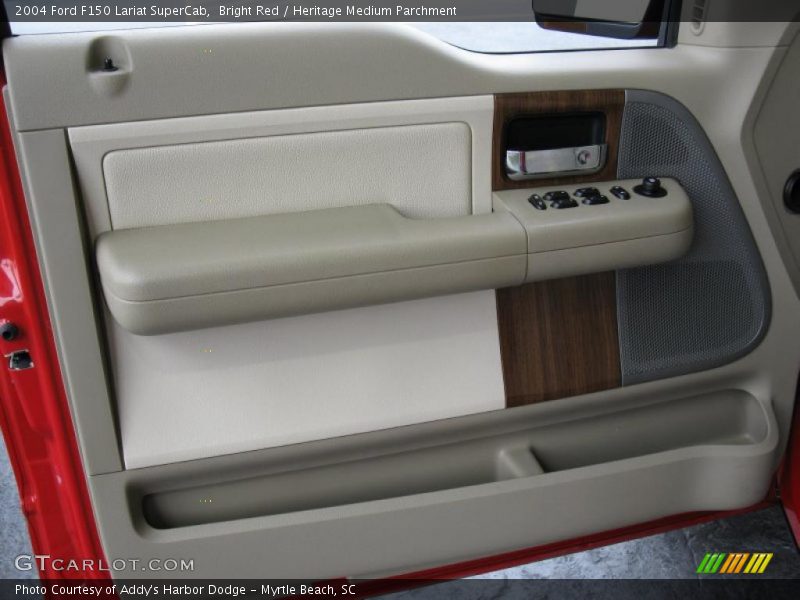 Bright Red / Heritage Medium Parchment 2004 Ford F150 Lariat SuperCab