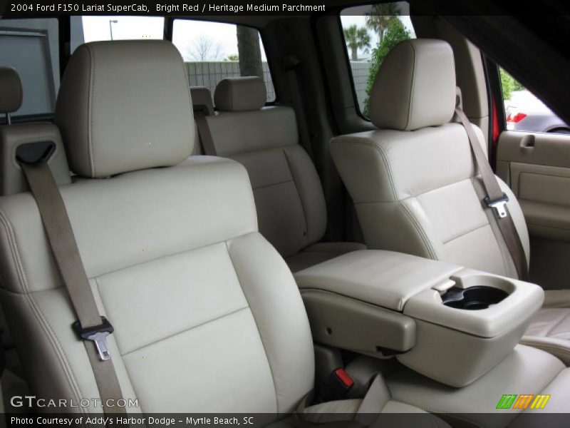 Bright Red / Heritage Medium Parchment 2004 Ford F150 Lariat SuperCab