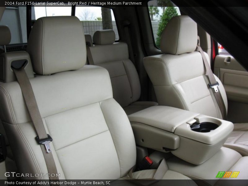 Bright Red / Heritage Medium Parchment 2004 Ford F150 Lariat SuperCab