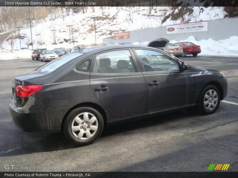 Black Pearl / Gray 2009 Hyundai Elantra GLS Sedan