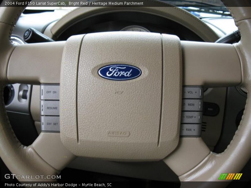 Bright Red / Heritage Medium Parchment 2004 Ford F150 Lariat SuperCab