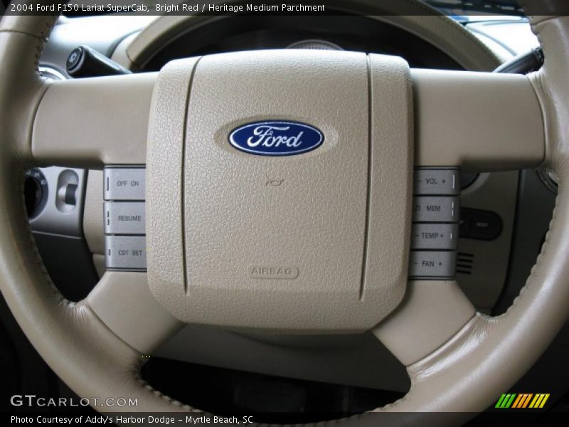 Bright Red / Heritage Medium Parchment 2004 Ford F150 Lariat SuperCab