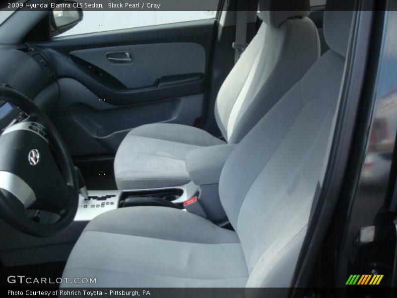 Black Pearl / Gray 2009 Hyundai Elantra GLS Sedan