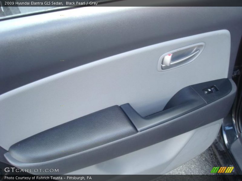 Black Pearl / Gray 2009 Hyundai Elantra GLS Sedan