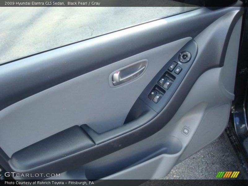 Black Pearl / Gray 2009 Hyundai Elantra GLS Sedan