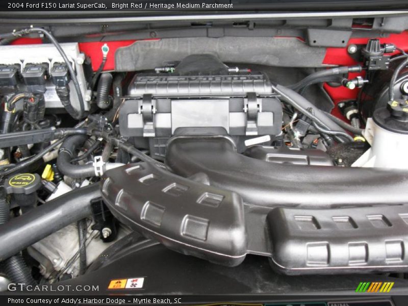 Bright Red / Heritage Medium Parchment 2004 Ford F150 Lariat SuperCab