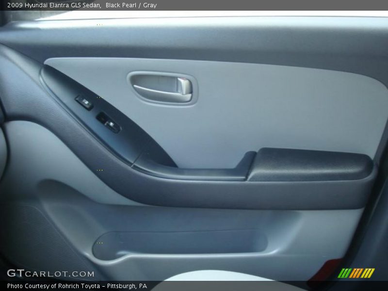 Black Pearl / Gray 2009 Hyundai Elantra GLS Sedan
