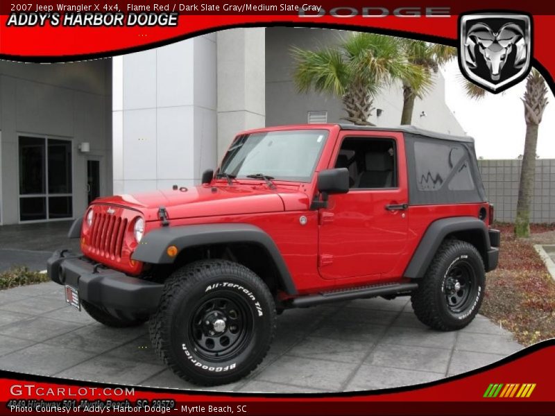 Flame Red / Dark Slate Gray/Medium Slate Gray 2007 Jeep Wrangler X 4x4