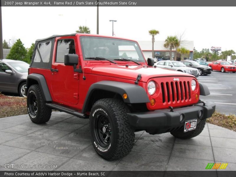 Flame Red / Dark Slate Gray/Medium Slate Gray 2007 Jeep Wrangler X 4x4