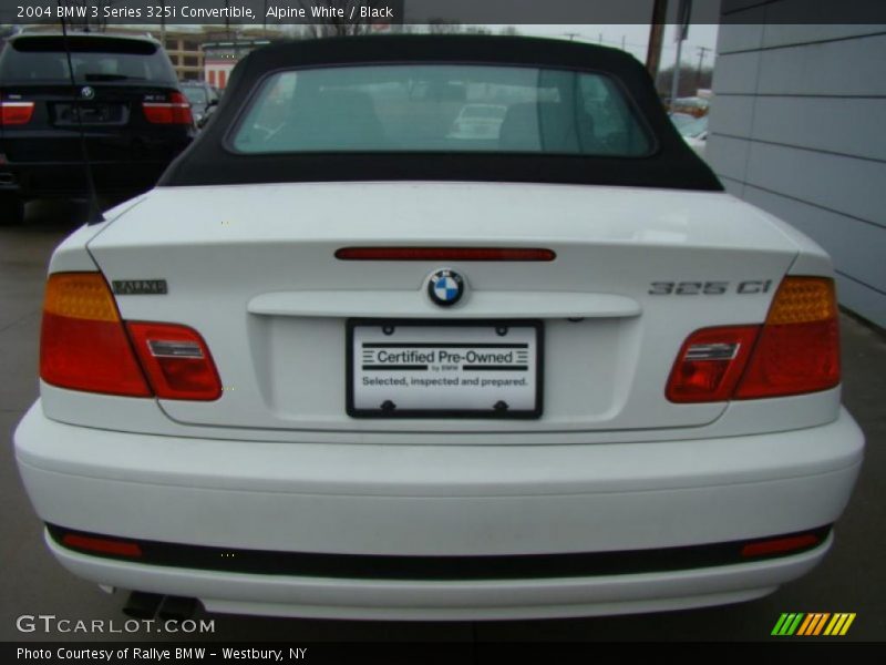 Alpine White / Black 2004 BMW 3 Series 325i Convertible
