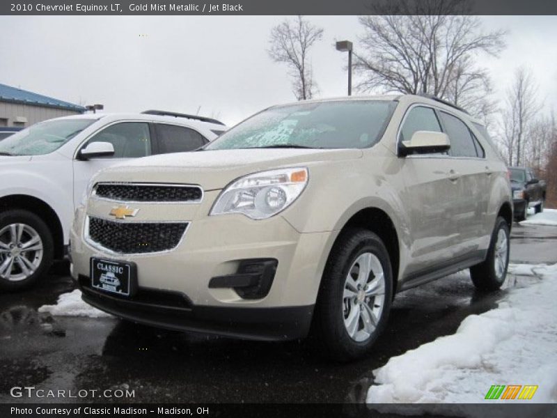 Gold Mist Metallic / Jet Black 2010 Chevrolet Equinox LT