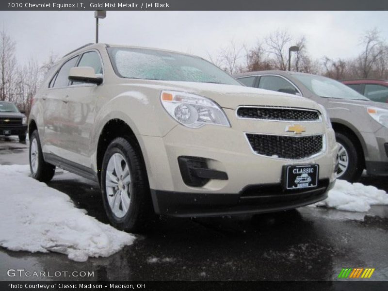 Gold Mist Metallic / Jet Black 2010 Chevrolet Equinox LT