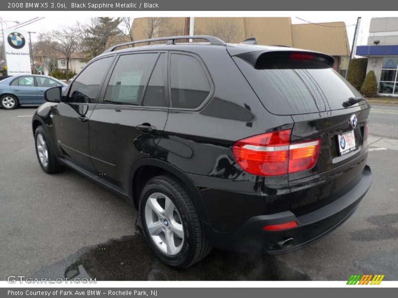 Black Sapphire Metallic / Black 2008 BMW X5 3.0si