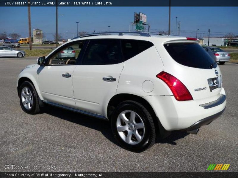 Glacier Pearl White / Cafe Latte 2007 Nissan Murano SE AWD