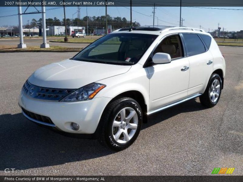 Glacier Pearl White / Cafe Latte 2007 Nissan Murano SE AWD