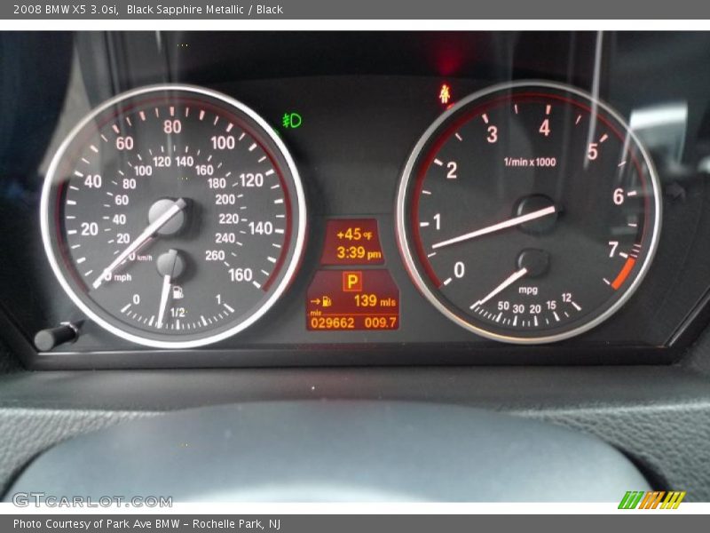 Black Sapphire Metallic / Black 2008 BMW X5 3.0si